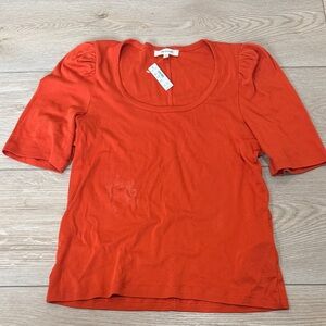 NWT Madewell Puff Sleeve Scoopneck Tee